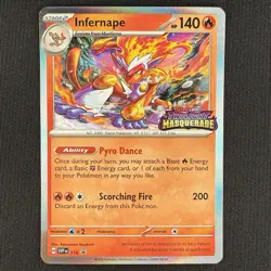 Pokemon TCG Infernape SVP 116 Twilight Masquerade Stamped Prerelease Promo Card - Image 1