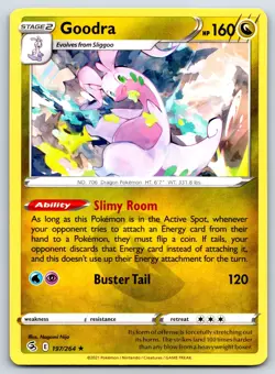 Goodra - Fusion Strike 197/264 Rare Pokemon Card NM - Image 1