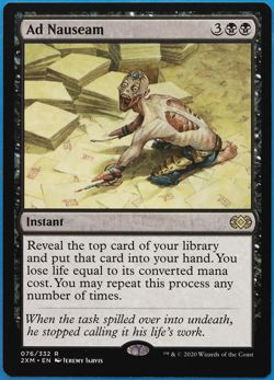 Ad Nauseam Double Masters NM Black Rare MAGIC MTG CARD (ID# 503834) ABUGames - Image 1