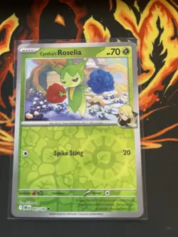 Cynthia's Roselia 007/182 SV10: Destined Rivals NM Reverse Holo Pokemon Card - Image 1
