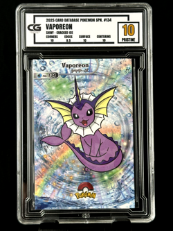 Shining Vaporeon CG Pristine 10 Card Database CGC PSA Pokemon Nintendo 2025 - Image 1