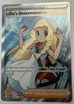Pokemon TCG Mega Evolution Lillie’s Determination Full Art Trainer Card 169 NM - Image 1