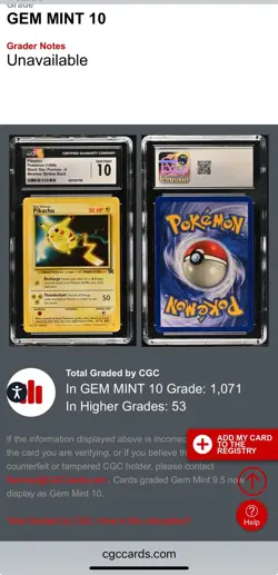 CGC 10 GEM MINT Pikachu 1999 Black Star Promos 4 WB Movie Pokemon Card - PSA TAG - Image 5
