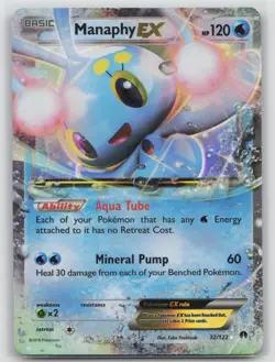 Pokemon Card Manaphy EX Ultra Rare XY - BREAKpoint 32/122 NM - Image 1