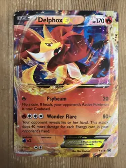 Delphox EX Ultra Rare Holo Pokemon Card XY Black Star Promo XY19 DAMAGED - Image 1