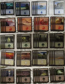 80 M11 Magic 2011 Basic Land Playset (4 of each artwork) MTG Cards Lot - Image 1