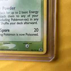 Pokemon TCG English Card ex Fire Red Leaf Green Parasect Reverse Holo 43/112 - Image 3