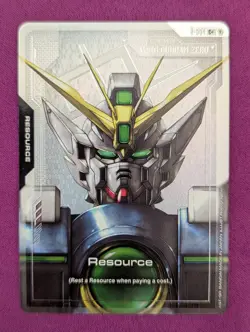 WING GUNDAM ZERO C+ RESOURCE CARD HOLOFOIL GUNDAM CARD GAME NEWTYPE RISING - Image 1