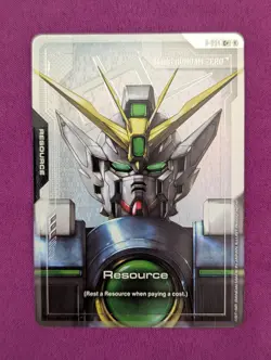 WING GUNDAM ZERO C+ RESOURCE CARD HOLOFOIL GUNDAM CARD GAME NEWTYPE RISING - Image 2