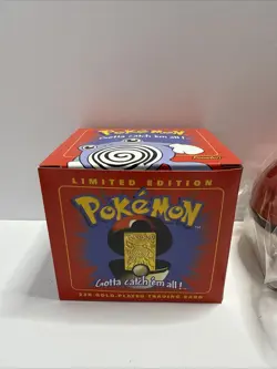 Pokemon POLIWHIRL 23K Gold Plated Trading Card 1999 Burger King Promo SEALED - Image 2