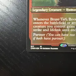 Bruse Tarl, Boorish Herder Mythic Foil Etched MTG Commander Legends #517 NM - Image 4