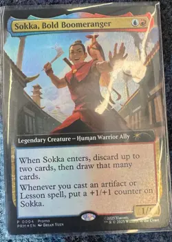 MTG MagicCon Atlanta exclusive promo Sokka, Bold Boomeranger Foil - Image 1