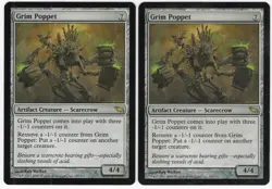 Grim Poppet x2 2x 2008 Shadowmoor Colorless Rare Artifact Creature MTG SP-NM AZ1 - Image 1