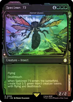 MTG FOIL Hornet Queen Specimen 73 Showcase - Fallout Commander #350 - Image 1