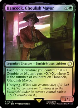 MTG FOIL Hancock, Ghoulish Mayor - Fallout Commander #045 - Image 1