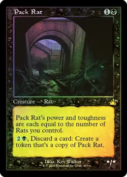 Pack Rat Foil Retro Frame Ravnica Remastered NM MTG - Image 1