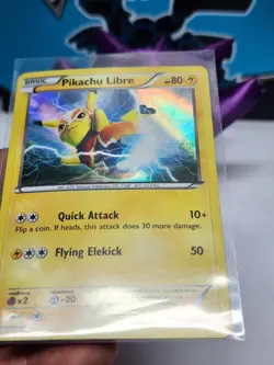 Pikachu Libre Holo 30/30 XY trainer kit 2016 Pokemon TCG Rare LP- - Image 2