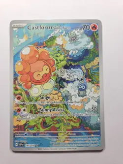 Castform Sunny Form 195/191SV08: Surging Sparks Holo Pokemon TCG Lp - Image 1