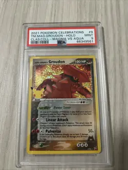 2021 Pokemon Celebrations Team Magma’s Grounding 9/95 PSA 9 Mint - Image 1