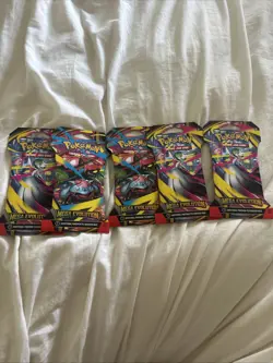 Pokemon TCG Mega Evolutions Sleeved Booster Bundle LOT OF 5 - Image 1
