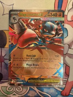 Pokemon TCG Mega Lucario EX 077/132 Mega Evolution MINT/Near MINT - Image 1