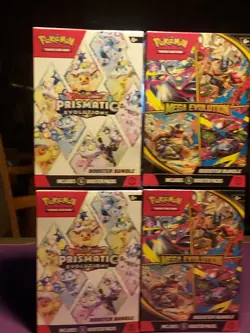 POKEMON PRISMATIC EVOLUTIONS & MEGA EVOLUTION⚡4 BOOSTER BUNDLE LOT⚡SHIPS ASAP⚡ - Image 2