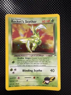 Pokemon TCG Rocket’s Scyther 13/132 Gym Challenge LP - Image 1