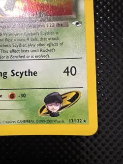Pokemon TCG Rocket’s Scyther 13/132 Gym Challenge LP - Image 3