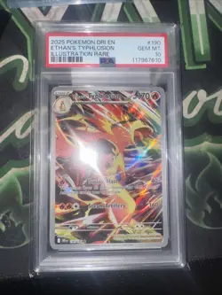 Pokemon Ethan's Typhlosion Destined Rivals Illustration Rare #190 PSA 10 - Image 1