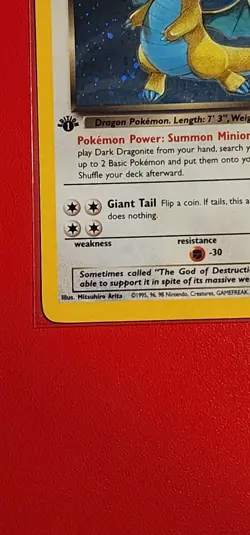 1st Edition Dark Dragonite 5/82 Holo Rare Team Rocket 2000 Pokemon GRADE WORTHY! - Image 5