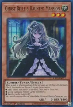 Yugioh! LP Ghost Belle & Haunted Mansion - RA01-EN011 - Super Rare - 1st Edition - Image 1