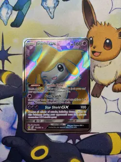 Jirachi GX 79a/236 Unified Minds Alternate Art Full Art Promo Holo Pokemon Card - Image 1