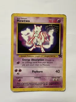 Pokemon TCG Mewtwo 3 Black Star Promo Card First Movie Edition - Image 1