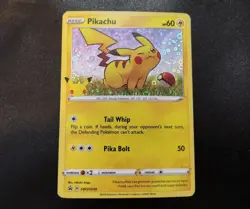 Pikachu SWSH039 (General Mills) Holo Black Star Promo Pokemon Card MP - Image 1