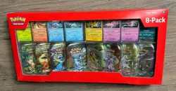 Pokemon TCG Prismatic Evolutions Costco 8 Mini-Tin Bundle w/ Promo Cards NEW - Image 1