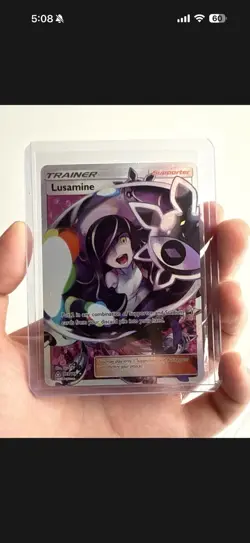 Pokemon TCG Lusamine Ultra Prism Holo Card 153/156 Full Art Ultra Rare - Image 1