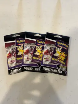 2025 Pokemon Trick Or Trade Booster Pack 15 Cards 1 Mini Pack 1 Foil Lot 3 New - Image 1
