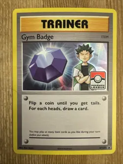 Gym Badge Brock - XY203 Black Star Holo Promo League TCG Pokemon Card - VLP - Image 1