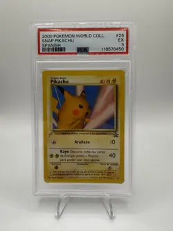 PSA 5 SNAP PIKACHU #26 Spanish World Collection 2000 Promo - Pokemon Card WOTC - Image 1
