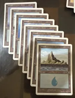 Magic The Gathering Starter White Border Land Lot - Image 2