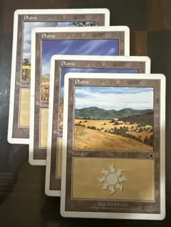 Magic The Gathering Starter White Border Land Lot - Image 3