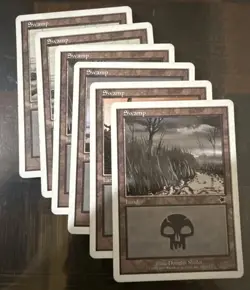 Magic The Gathering Starter White Border Land Lot - Image 4