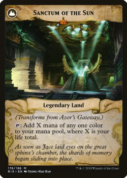 Azor's gateway / Sanctum of the sun- NM MTG RIX - Rival sof Ixalan 176/196 M - Image 2