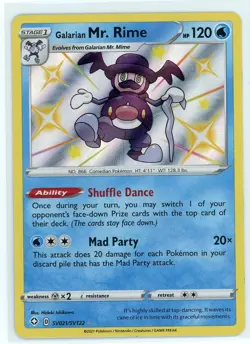 Pokemon TCG - Galarian Mr. Mime SV21/SV122 - Shining Fates - Baby Shiny Holo - Image 1