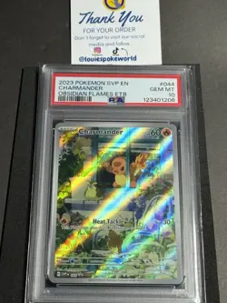 Pokemon Charmander SVP EN Obsidian Flames ETB Promo #44 PSA 10 - Image 1