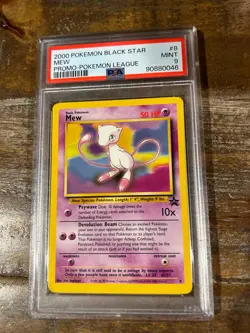 Pokemon 2000 Black Star Promo Pokemon League MEW #8 PSA 9 Mint RARE 3 - Image 1