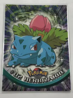 Pokemon - TV Animation - TOPPS - #02 Herbizarre - Blue Logo - Occasion - FR - Image 1