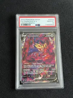 PSA 10 ZAMAZENTA V GG54/GG70 FULL ART CROWN ZENITH POKEMON NEW CERT - Image 1