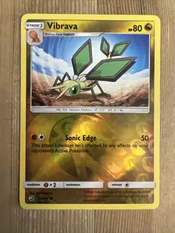 Pokemon TCG Vibrava Dragon Majesty 38/70 Reverse Holo Common VLP - Image 1