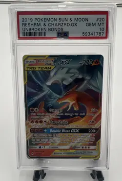 Pokemon Reshiram & Charizard GX 20/214 Unbroken Bonds 2019 - PSA 10 GEM MINT - Image 1